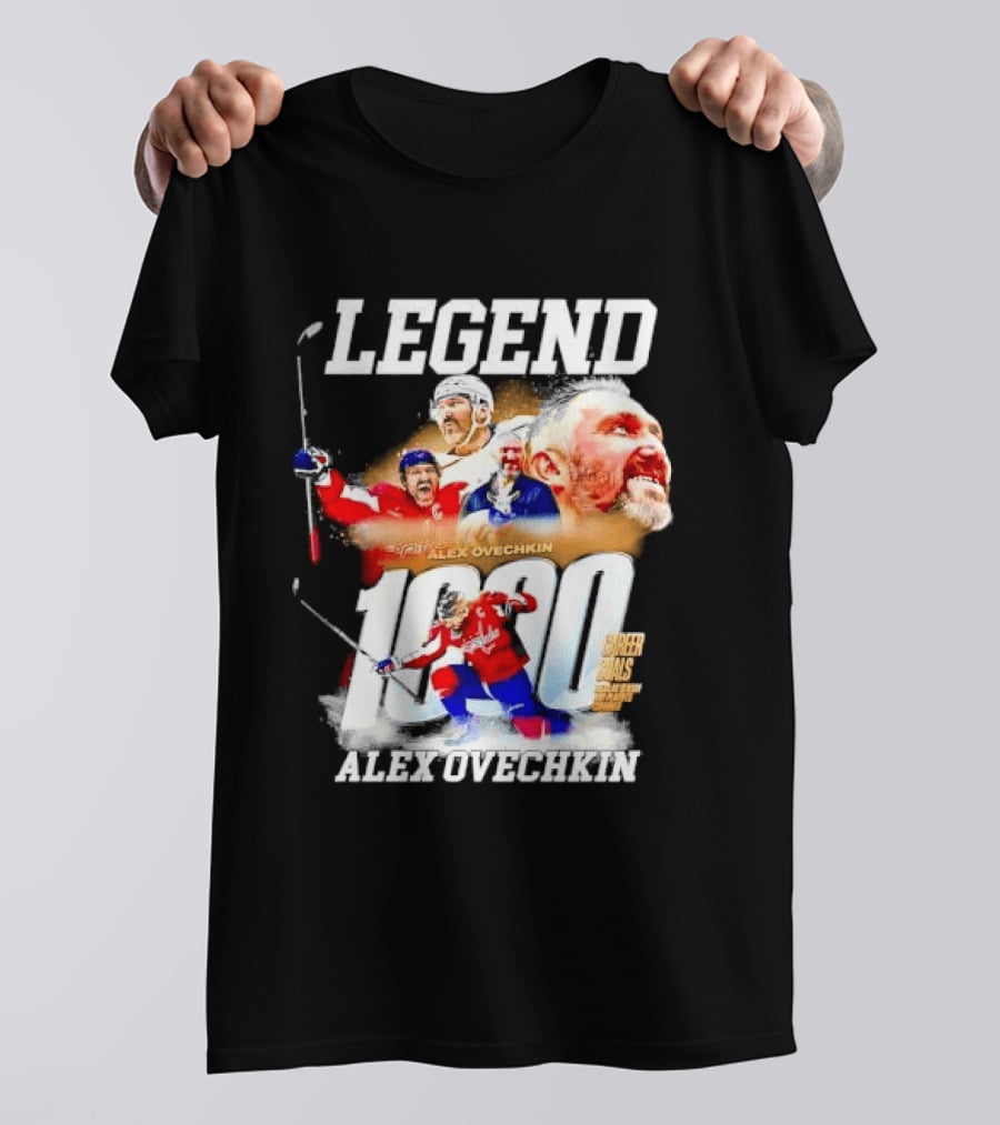 Legend Alex Ovechkin 1000 Career Goals Washington Capitals NHL Player T-Shirt