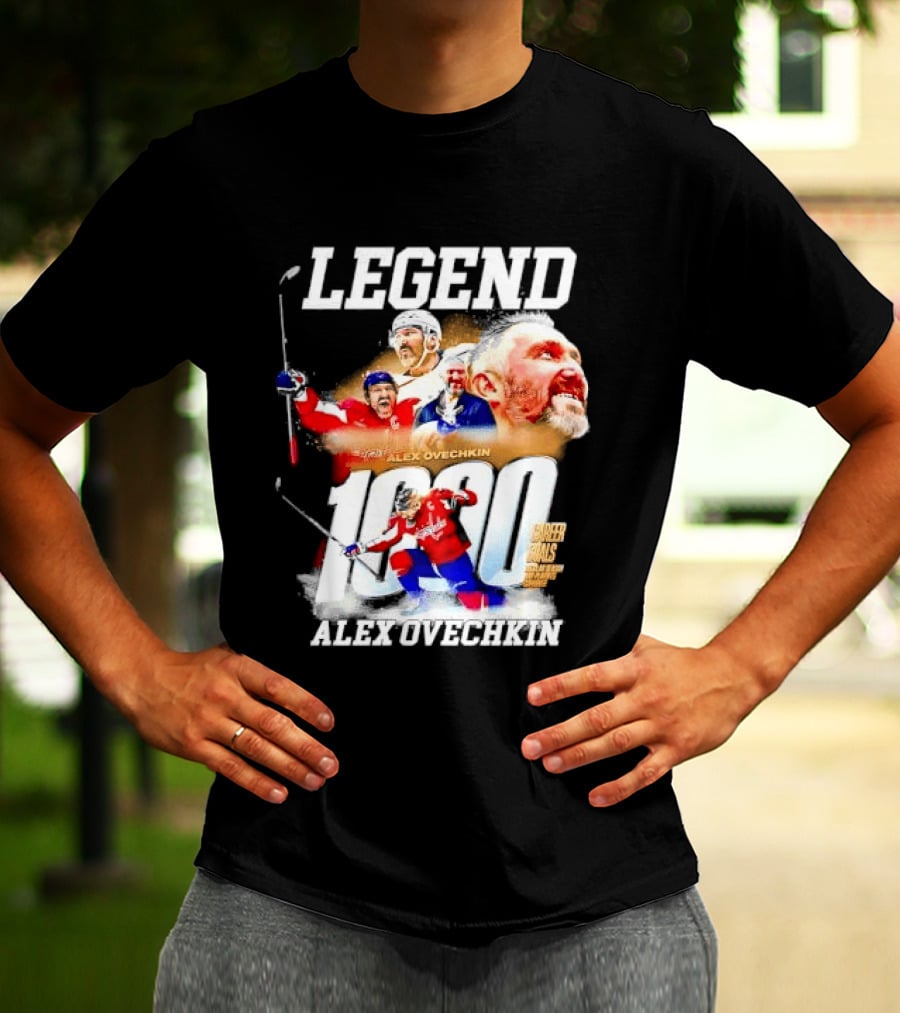 Legend Alex Ovechkin 1000 Career Goals Washington Capitals NHL Player T-Shirt