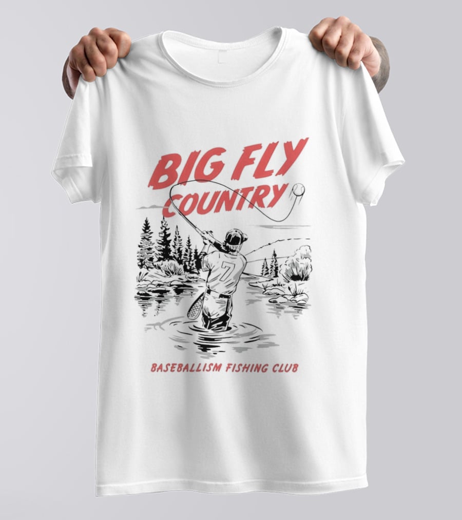 Big Fly Country Baseballism Fishing Club T-Shirt