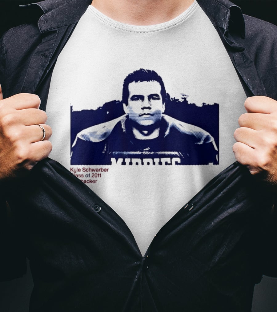 Middies Kyle Schwarber Class Of 2011 Linebacker Blue Stencil T-Shirt