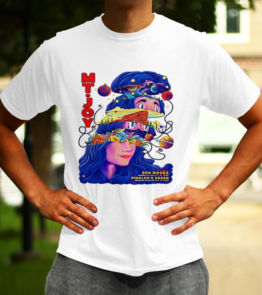 MT. Joy Red Rocks Fiddler's Green Aug 11 2026 Floral Space T-Shirt