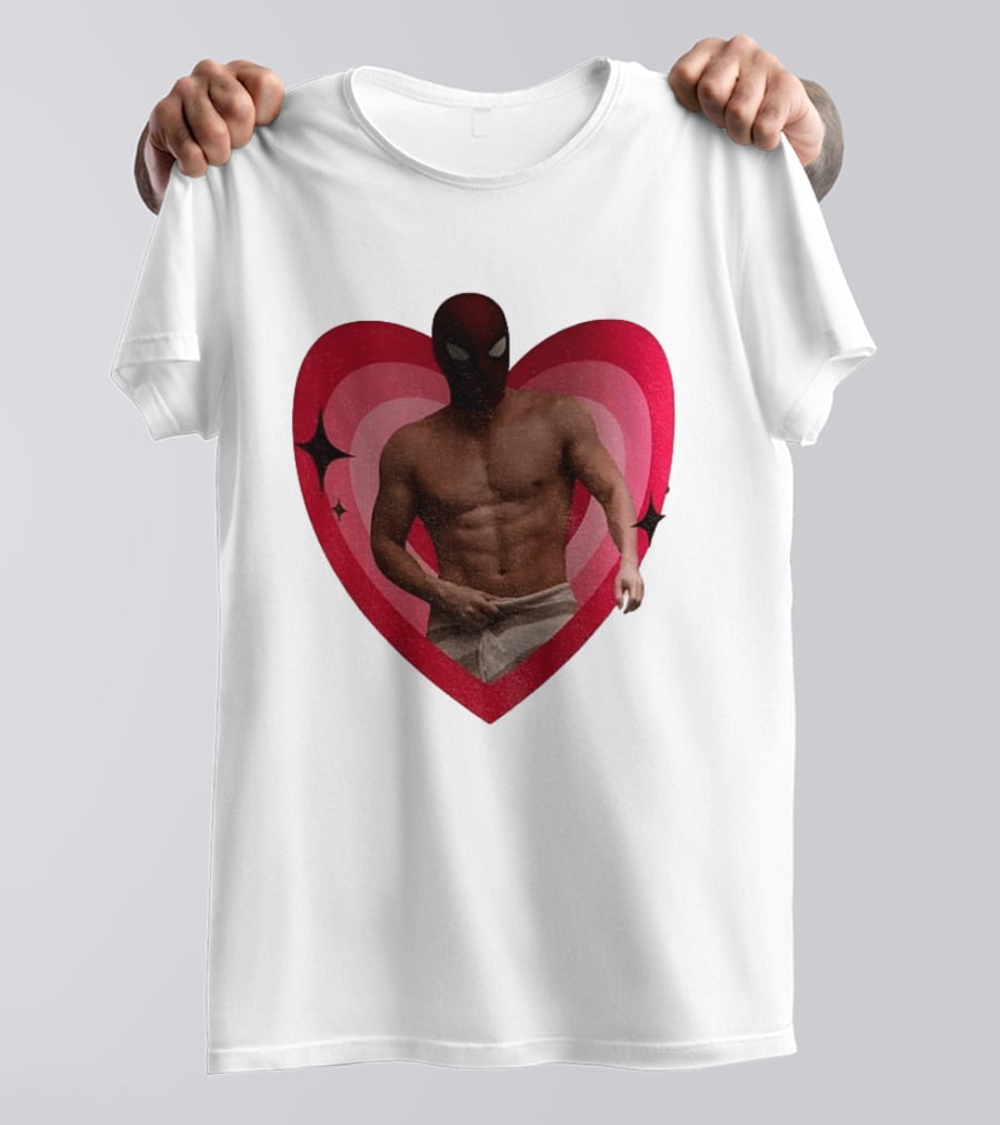 Heart Masked Bodybuilder Spidey T-Shirt
