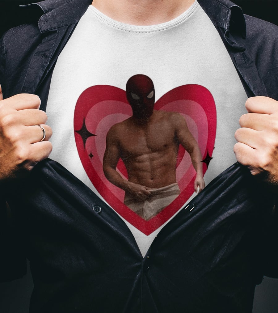 Heart Masked Bodybuilder Spidey T-Shirt