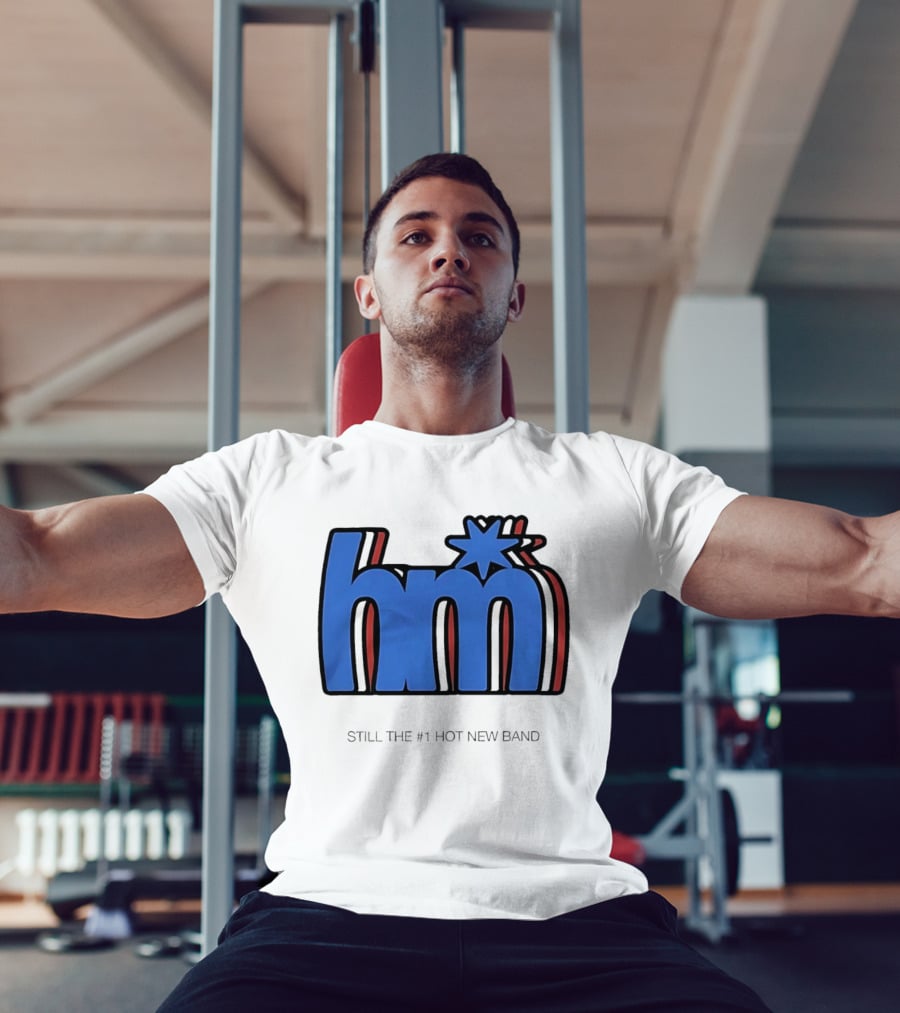 HM Still The Number 1 Hot New Band Blue Star 3D Layered Shadow T-Shirt