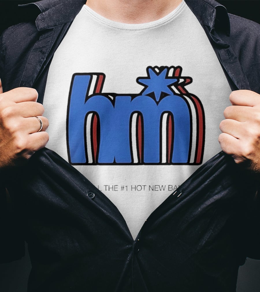 HM Still The Number 1 Hot New Band Blue Star 3D Layered Shadow T-Shirt