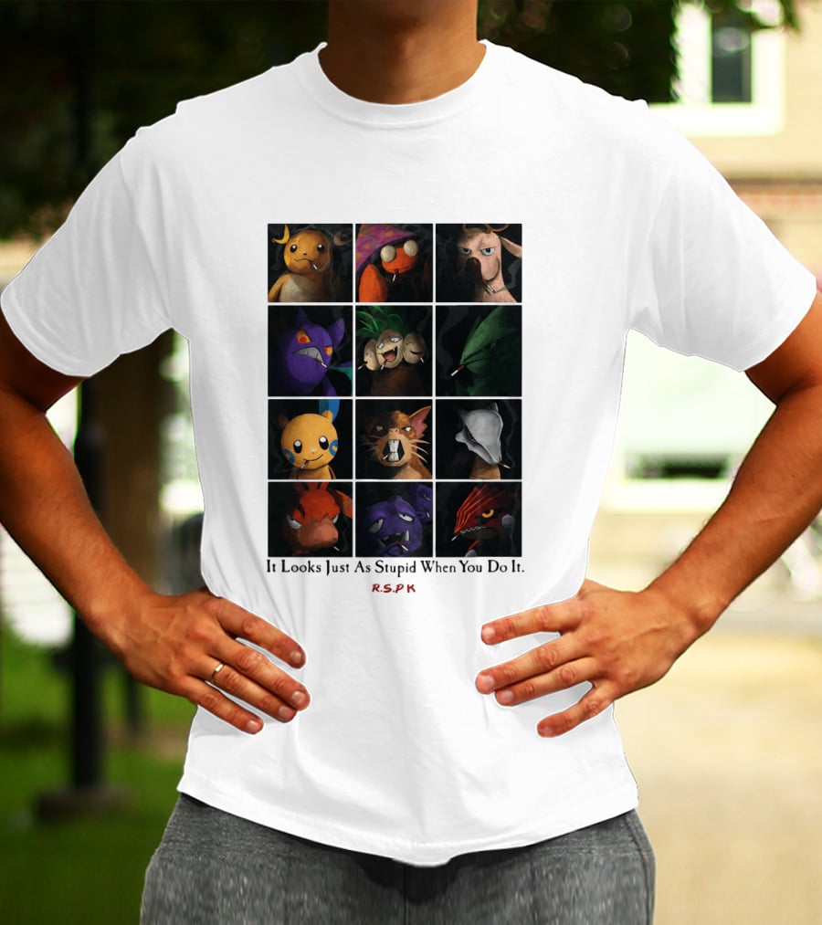 It Looks Just As Stupid When You Do It Cigarette Smoking Cartoon T-Shirt