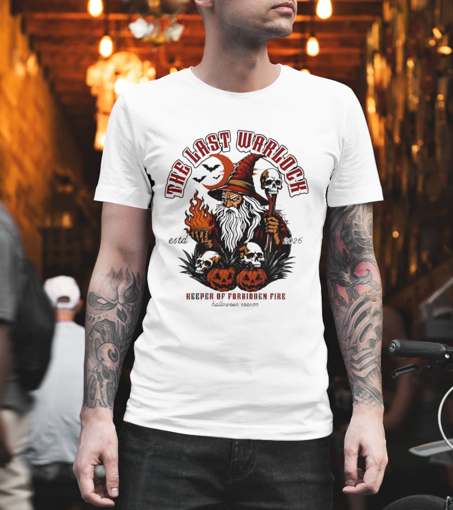The Last Warlock Keeper Of Forbidden Fire Halloween 2026 T-Shirt