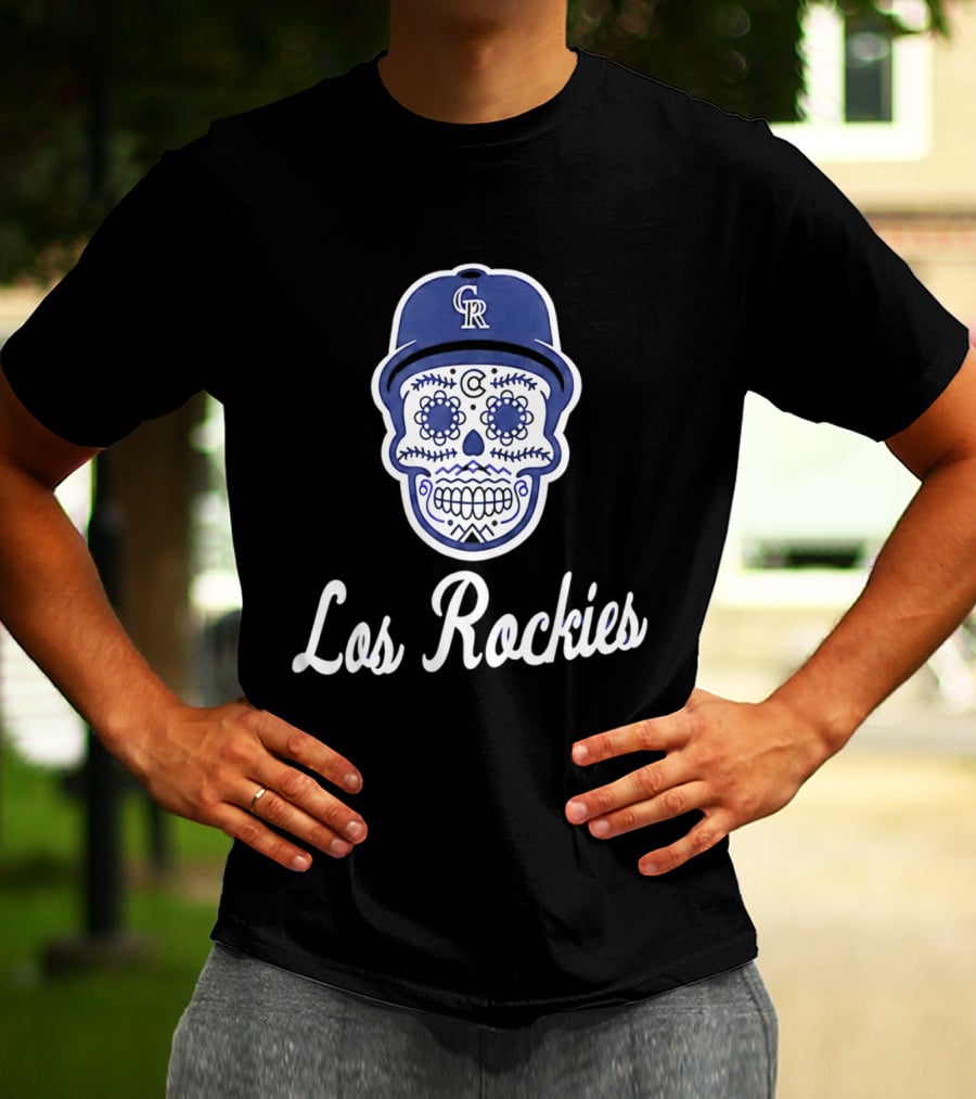 2026 Colorado Los Rockies CR Skull Cap T-Shirt