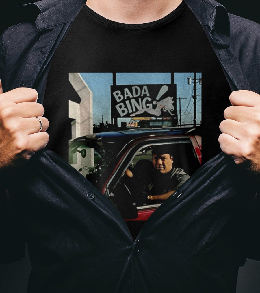 Bada Bing Tony Soprano Vintage Car Scene Sopranos Iconic TV Series T-Shirt