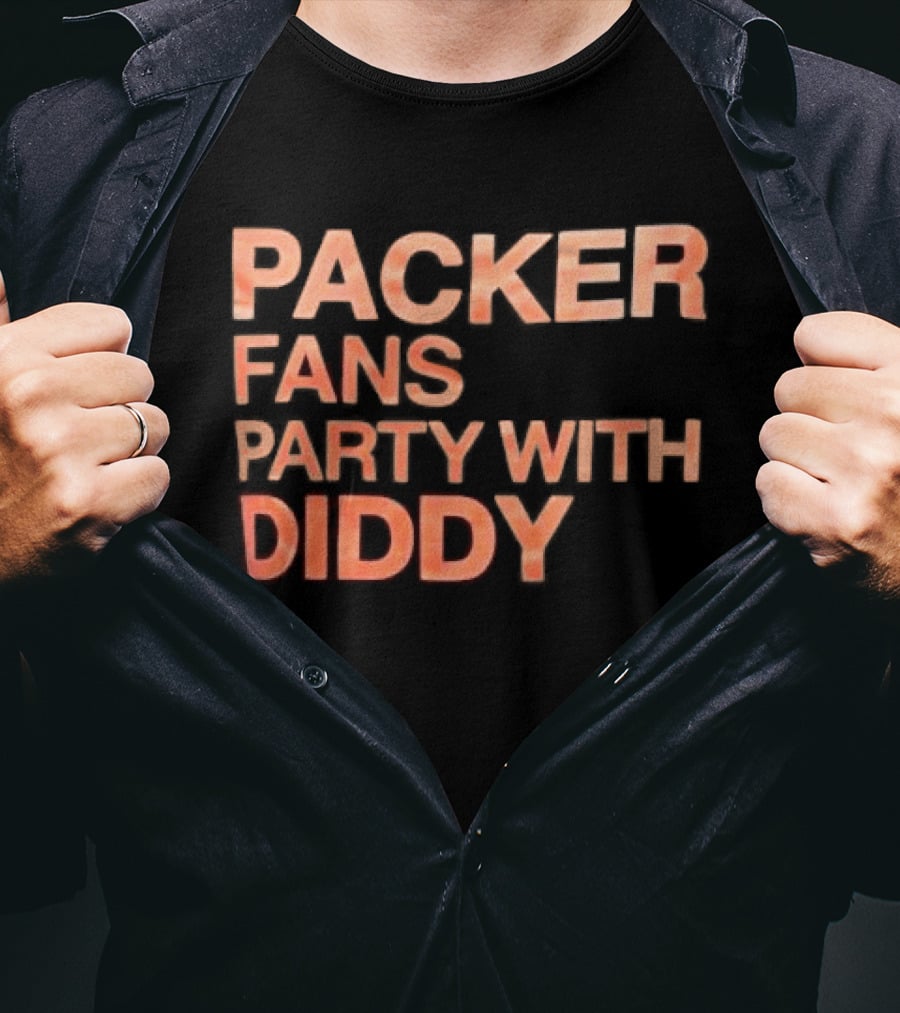 Packer Fans Party With Diddy Orange Clay Lettering T-Shirt