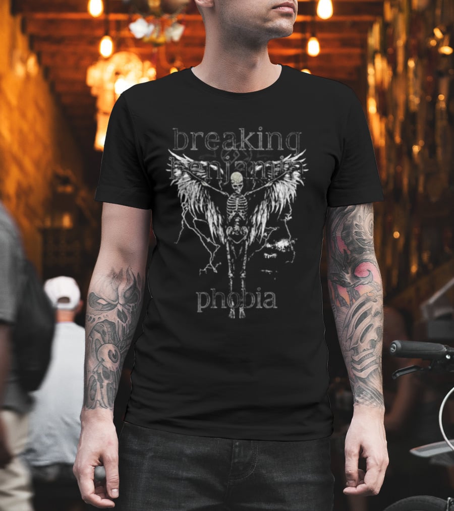 Breaking Benjamin Phobia Skeleton Angel Wings T-Shirt