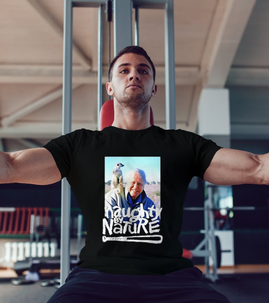 Naughty By Nature David Attenborough Meerkat Wildlife Photo T-Shirt