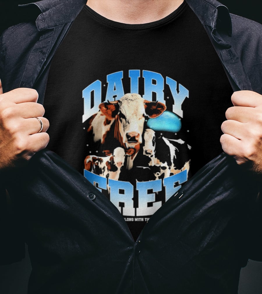 Dairy Free All Babies Belong With Their Mothers Cows Calves Blue Planet T-Shirt