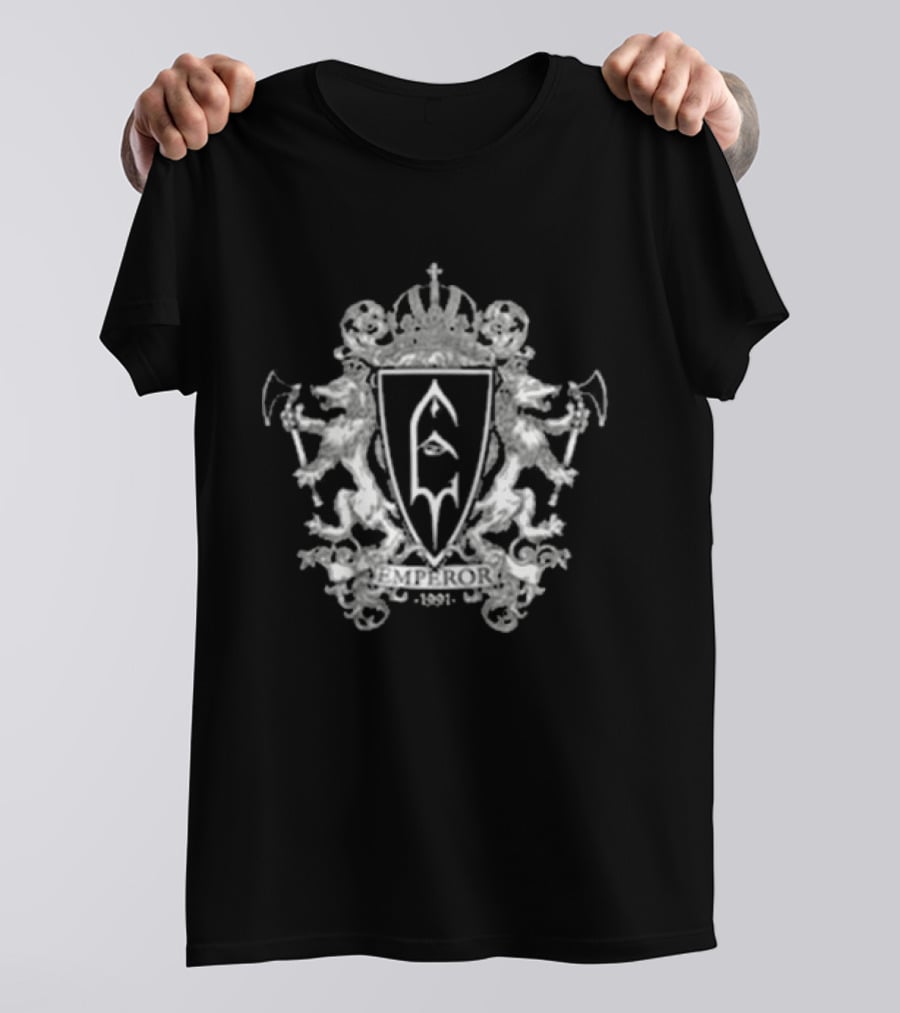 Indiemerchstore Emperor Crest Anthems To The Welkin At Dusk Lion Heraldry Crown T-Shirt