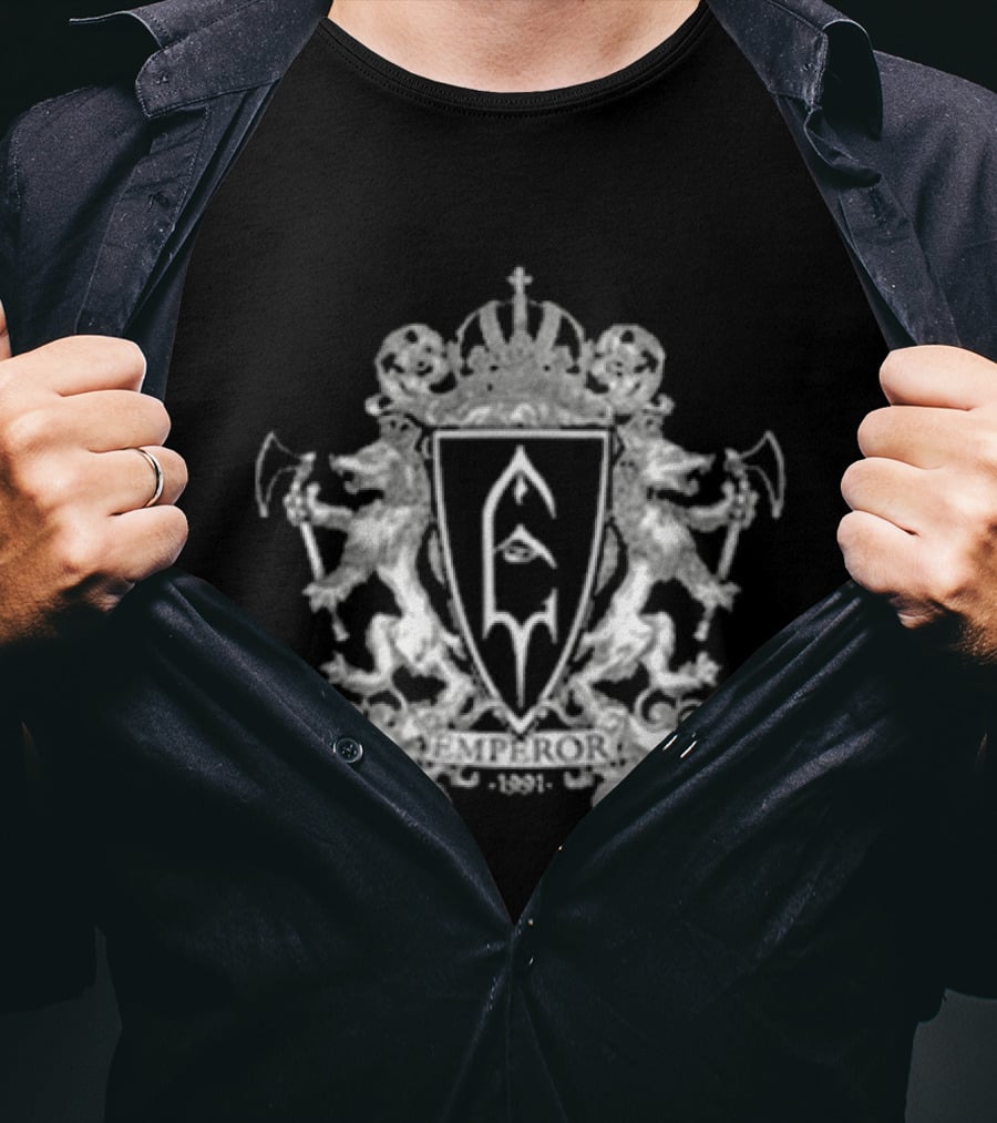 Indiemerchstore Emperor Crest Anthems To The Welkin At Dusk Lion Heraldry Crown T-Shirt