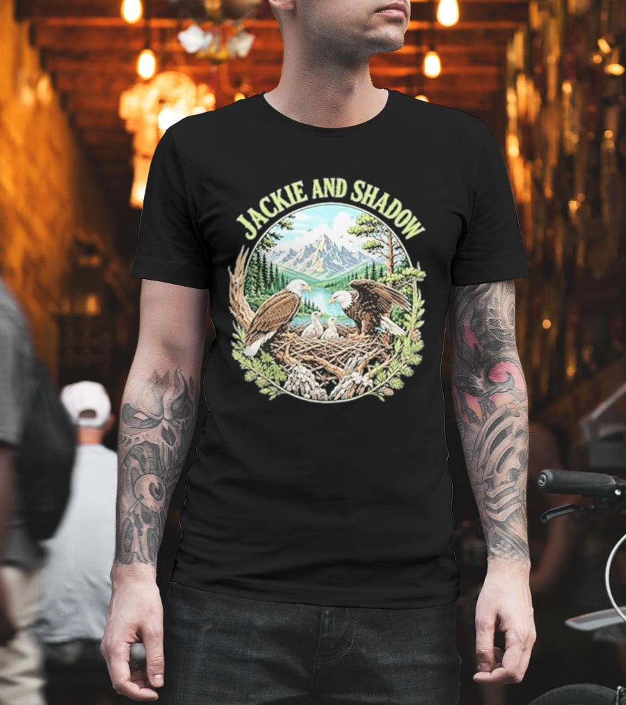 Jackie And Shadow Bald Eagle Family Mountain Nest Nature Lovers T-Shirt