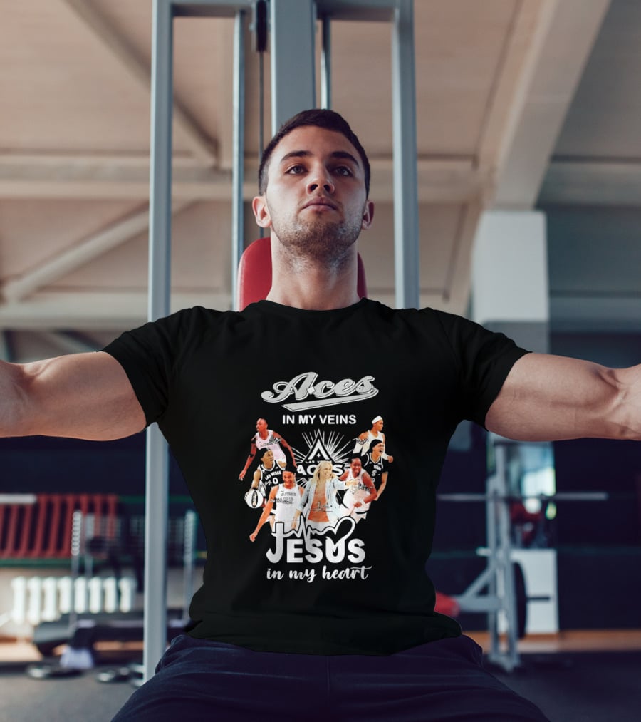 Las Vegas Aces In My Veins Jesus In My Heart WNBA 2026 T-Shirt