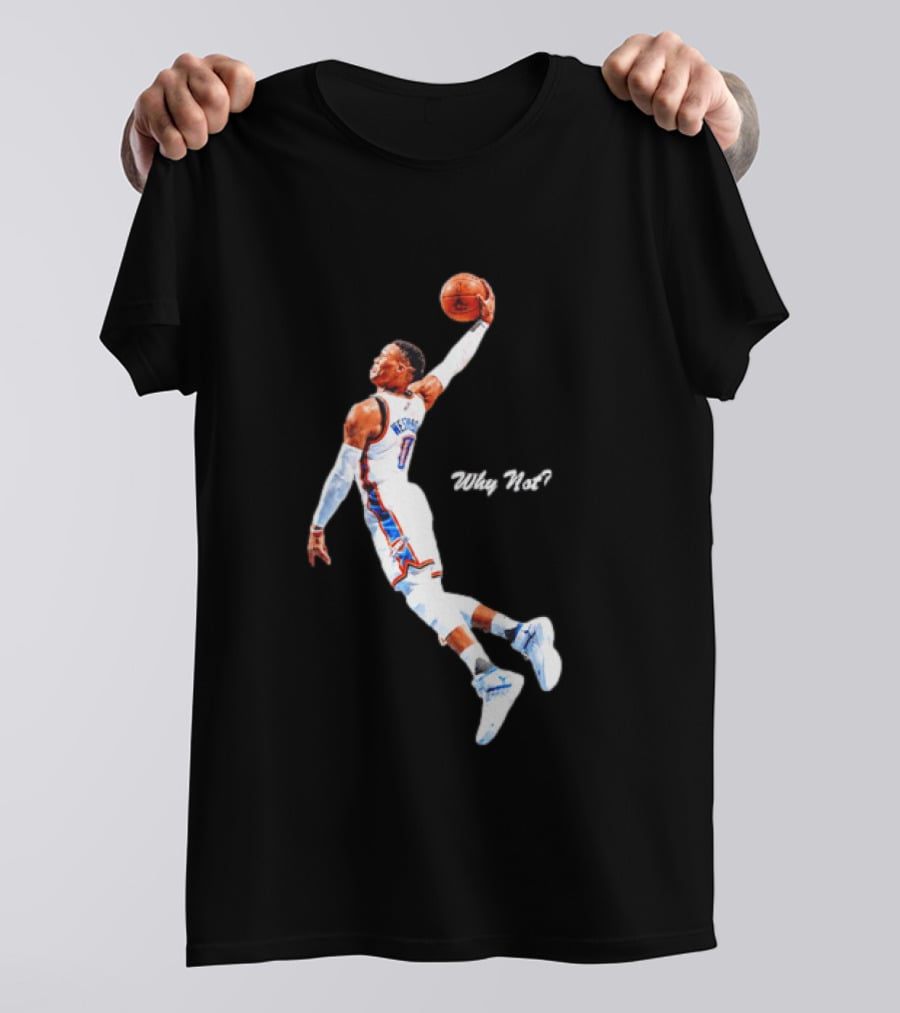 Russell Westbrook OKC Thunder Why Not Basketball Dunk T-Shirt