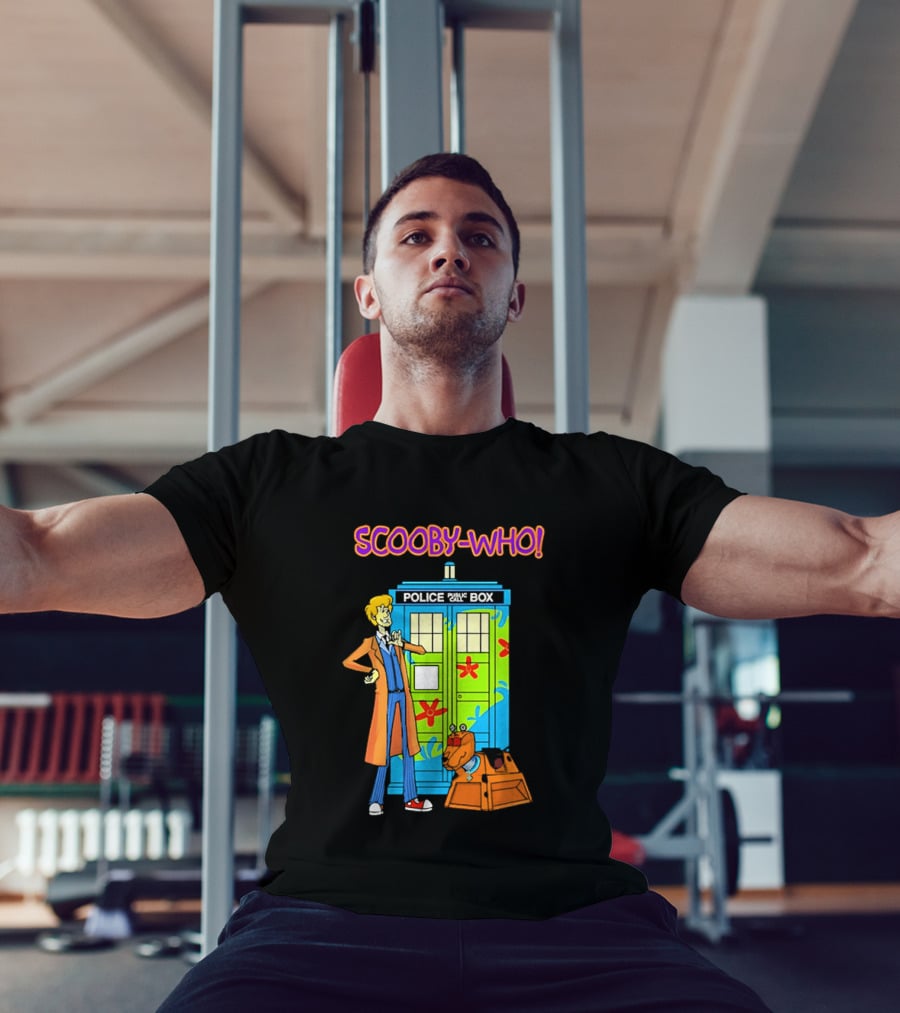 Scooby Who Shaggy Tenth Doctor Mystery Machine Painted Tardis K9 Robot T-Shirt