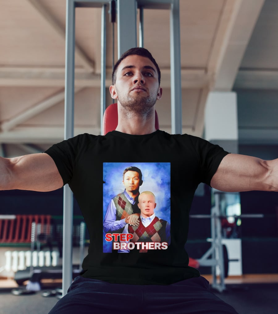 Step Brothers Two Men Argyle Vests Blue T-Shirt