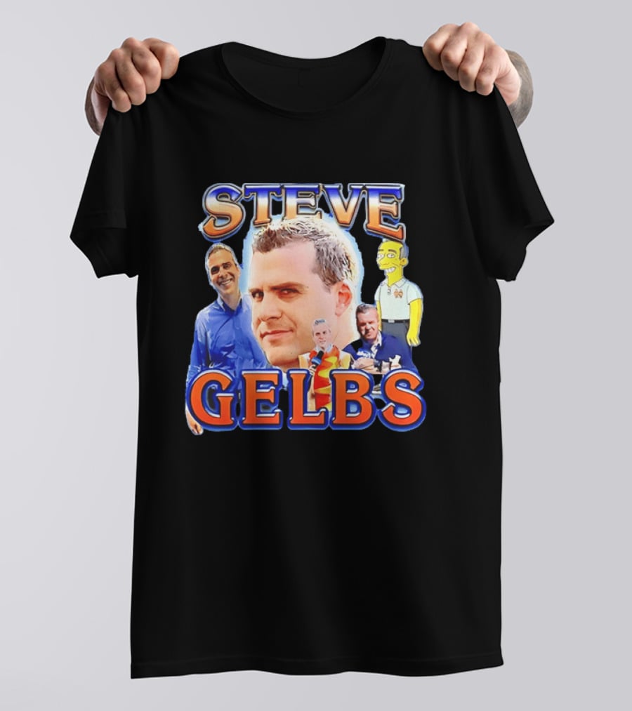 Steve Gelbs Bootleg Photo Collage Simpsonized Cartoon Hot Dog Suit T-Shirt