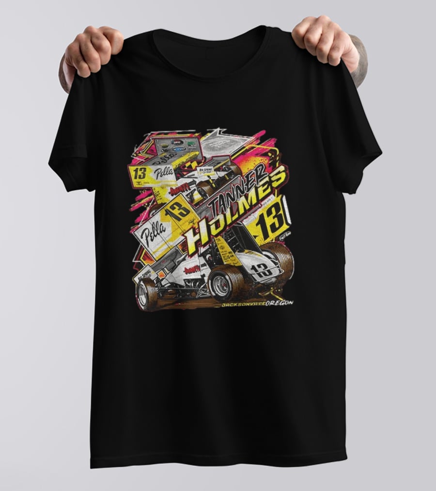 Tanner Holmes Sprint Car Racing Number 13 Pella Jacksonville Oregon T-Shirt