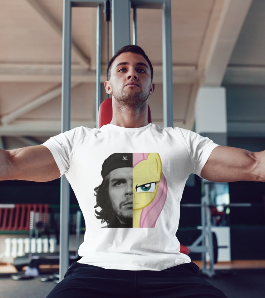Che Guevara Fluttershy Crossover Fusion Face Mashup T-Shirt