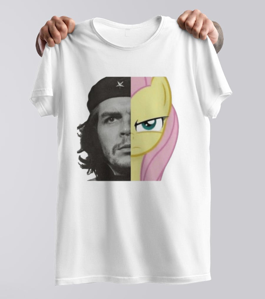 Che Guevara Fluttershy Crossover Fusion Face Mashup T-Shirt