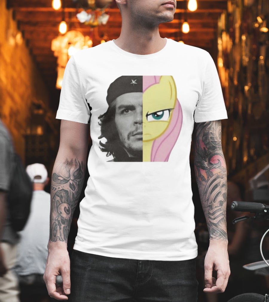 Che Guevara Fluttershy Crossover Fusion Face Mashup T-Shirt