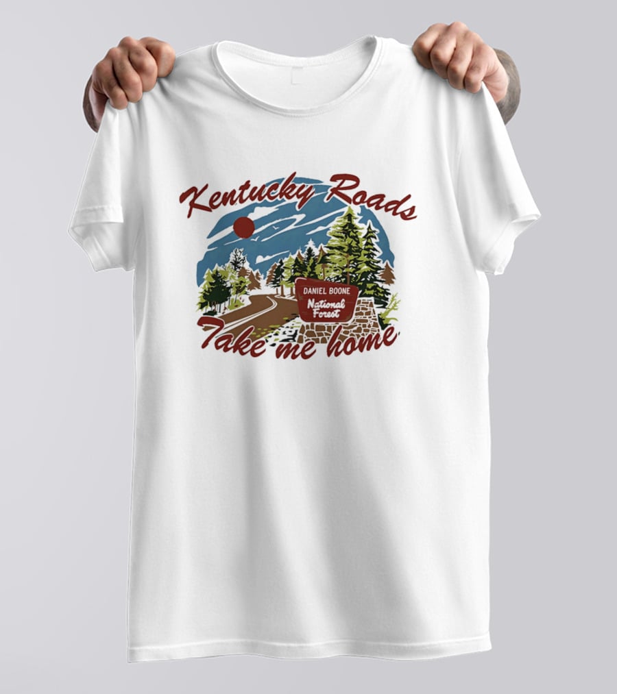 Kentucky Roads Take Me Home Daniel Boone National Forest Scenery T-Shirt