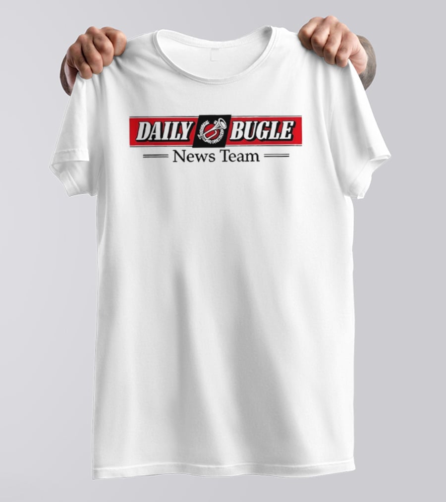 Daily Bugle News Team Logo With Iconic Newspaper T-Shirt