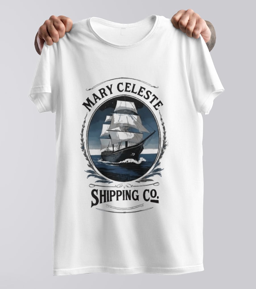 Mary Celeste Shipping Co Sailboat Ocean Adventure T-Shirt