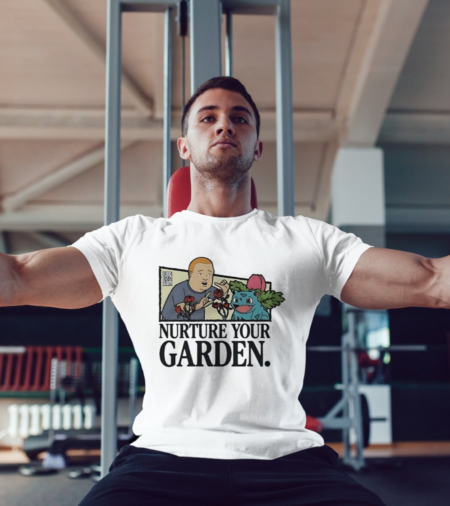 Bobby Hill Ivysaur Roses Nurture Your Garden Cartoon T-Shirt