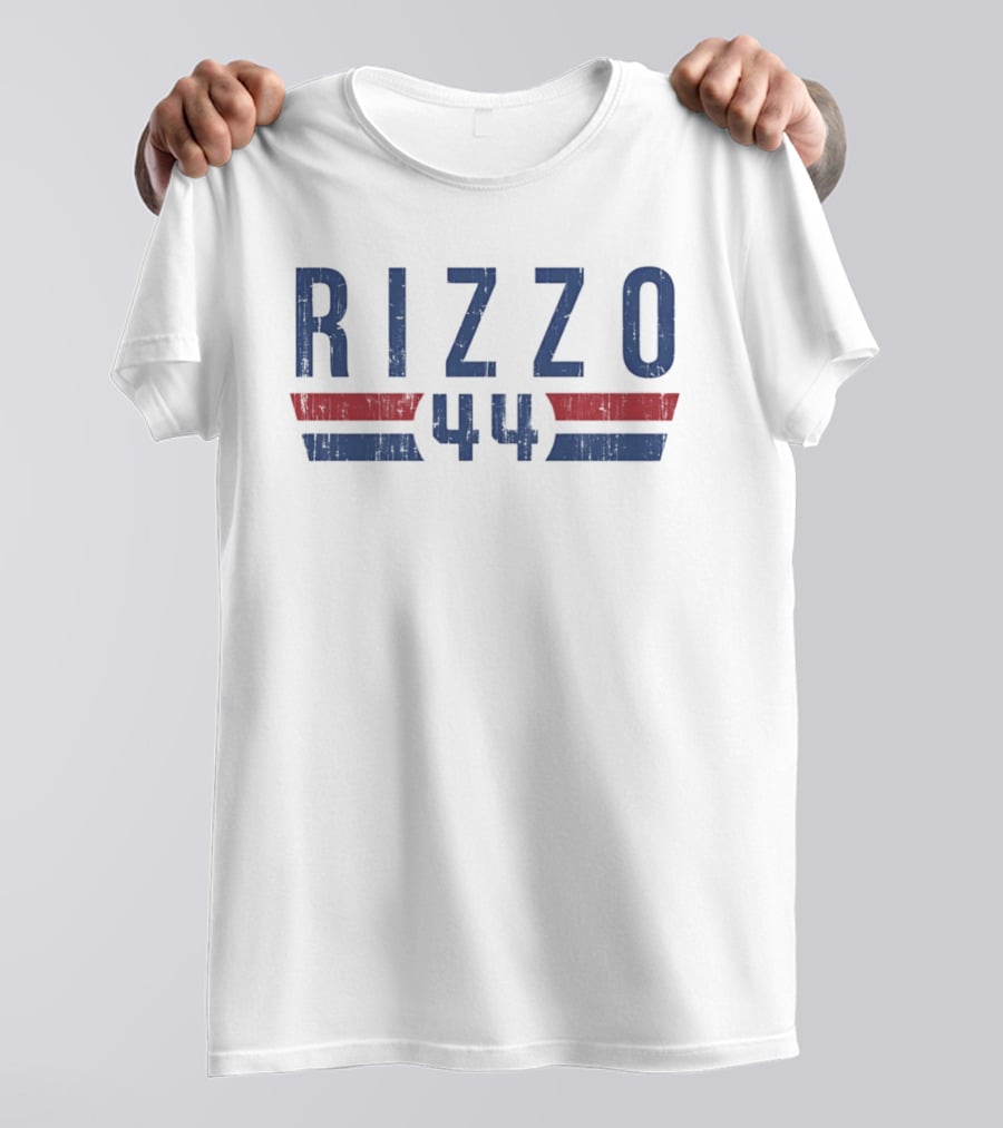 Rizzo 44 Distressed Tall Red Blue Wing Stripes T-Shirt