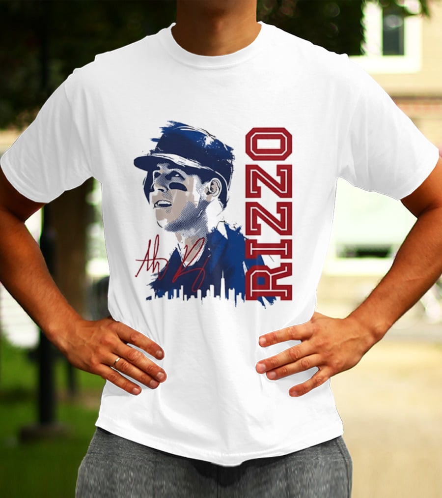 Rizzo Halftone Player Skyline Signatures T-Shirt