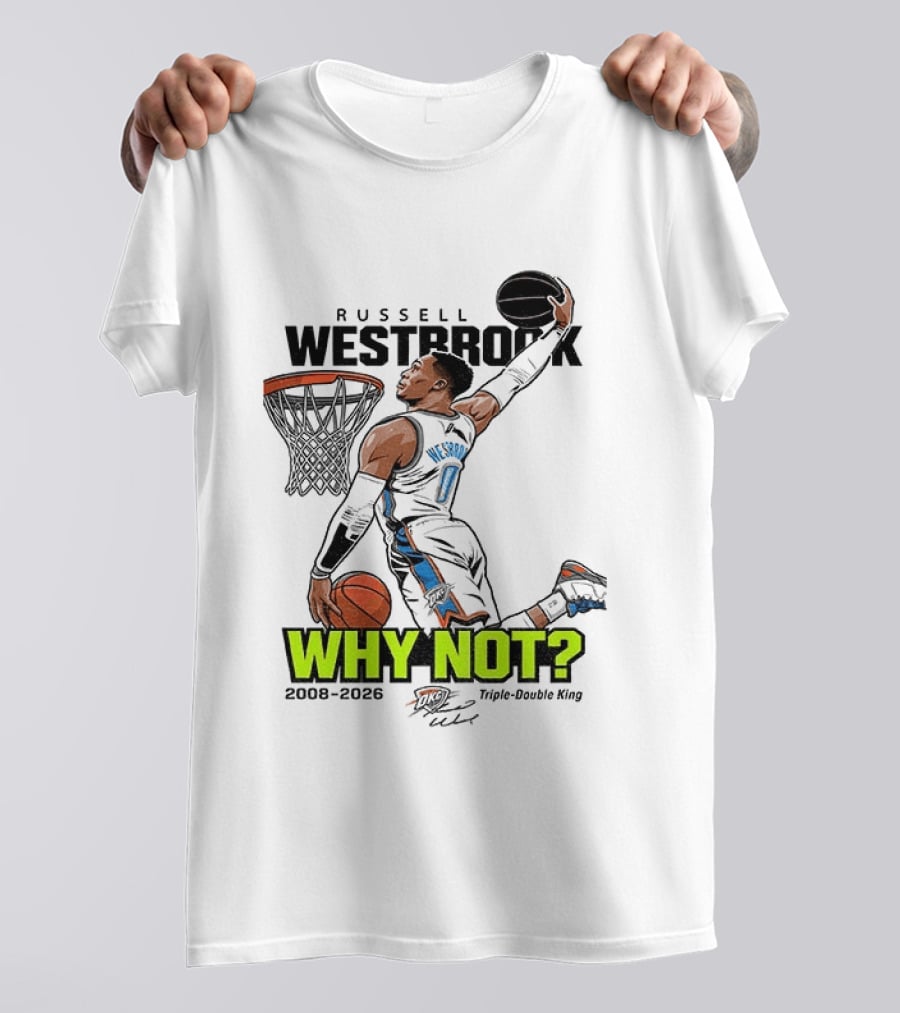 Russell Westbrook Why Not Triple Double King 2008 2026 T-Shirt
