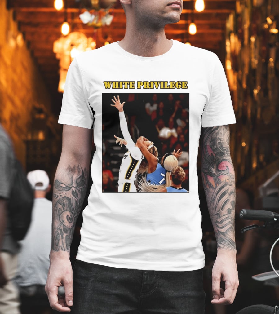 WHITE PRIVILEGE Sophie Cunningham DiJonai Carrington Basketball Confrontation T-Shirt