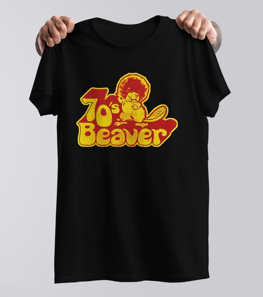70's Beaver Retro Funky Cartoon T-Shirt