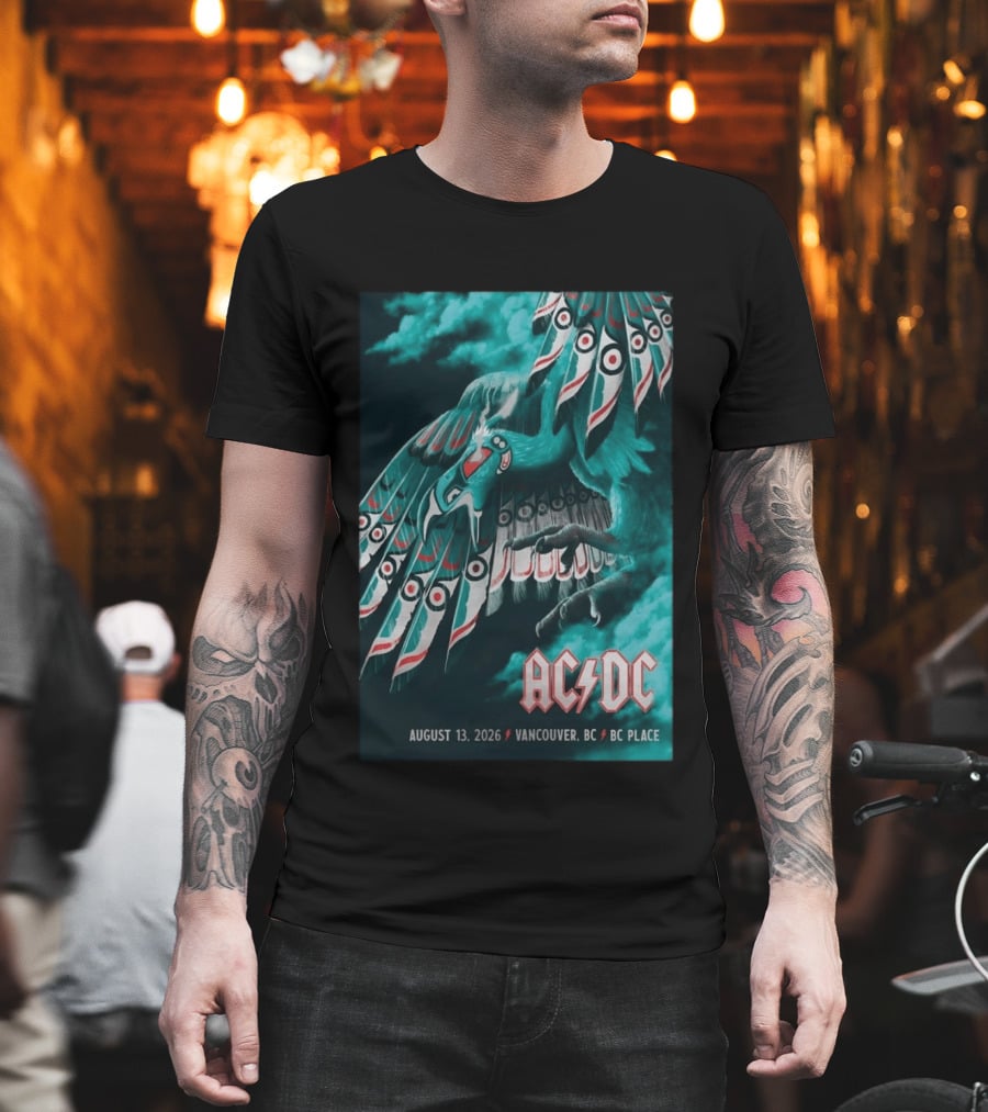 AC DC August 13 2026 Vancouver BC Place T-Shirt