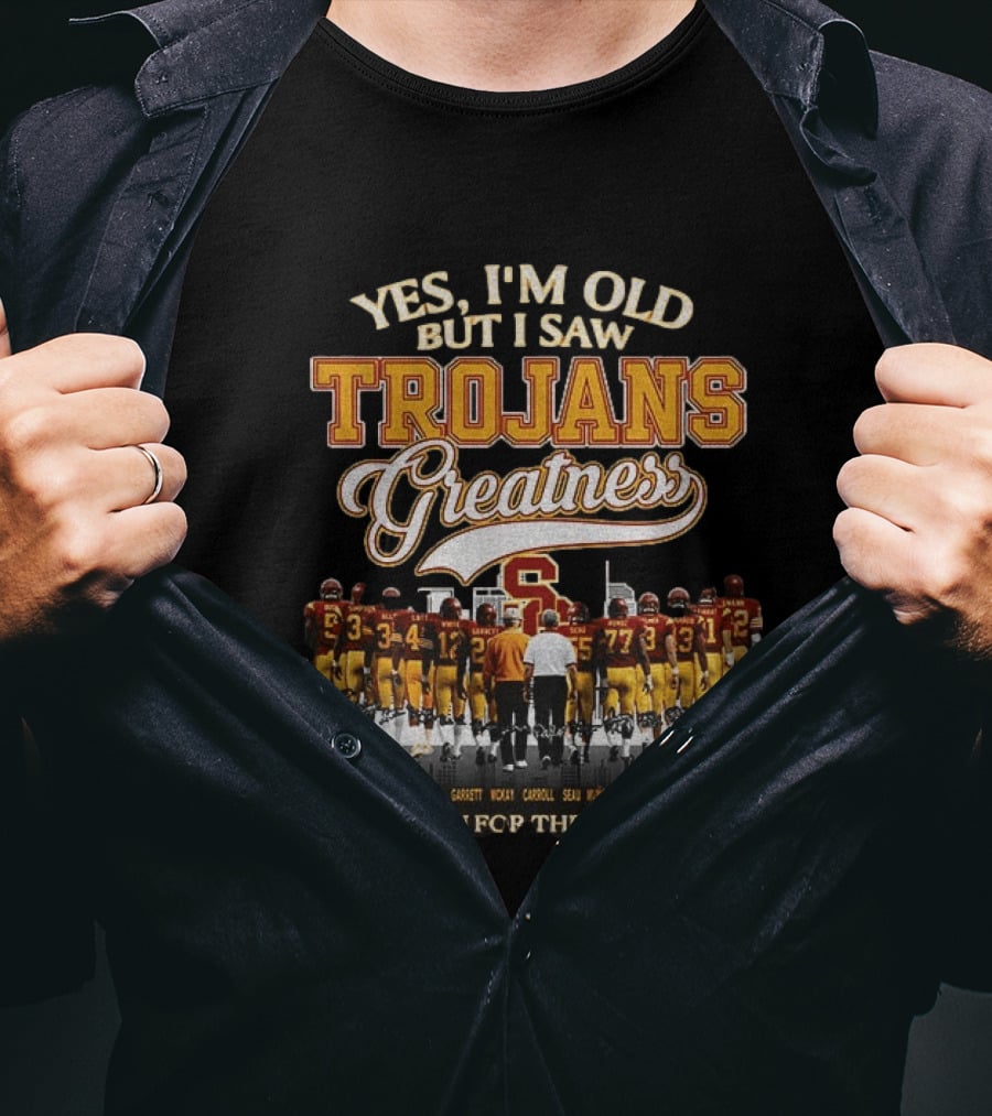 Yes I'm Old But I Saw Trojans Greatness Bush Simpson Allen Lott White Garrett McKay Carroll Seau Thank You For The Memories T-Shirt
