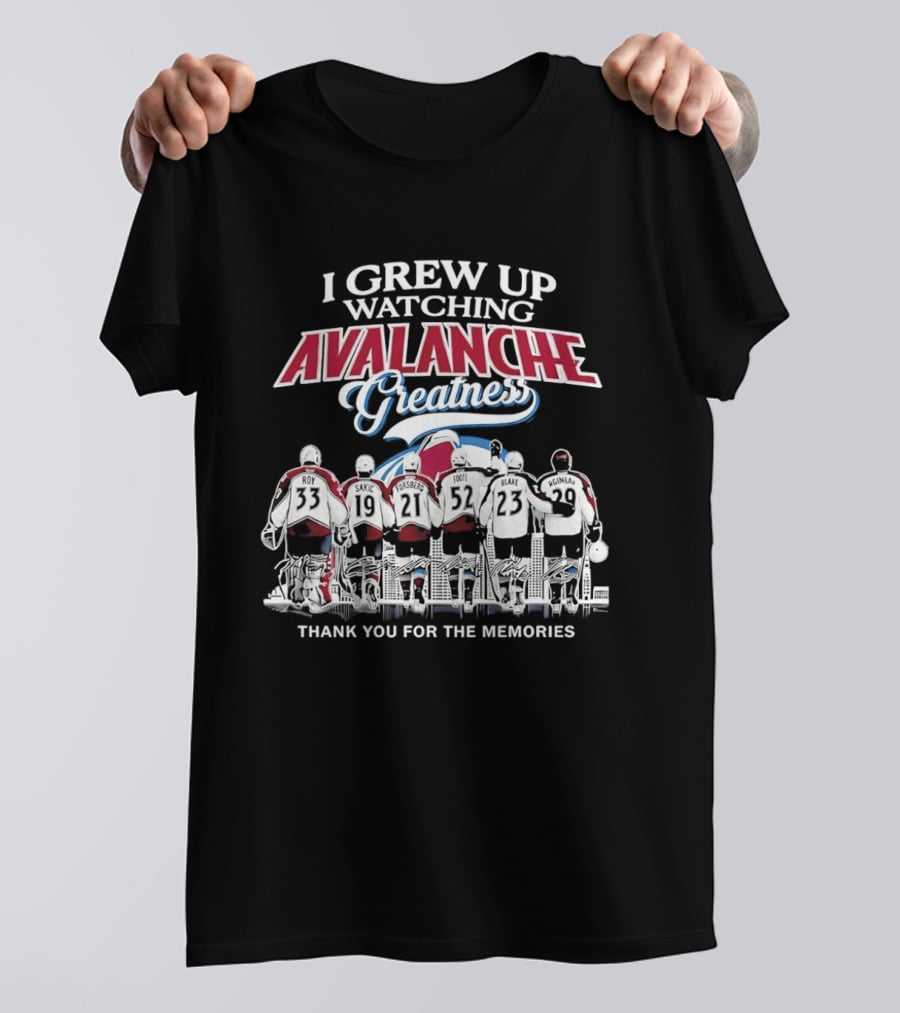 I Grew Up Ing Avalanche Greatness Thank You For The Memories 2026 T-Shirt