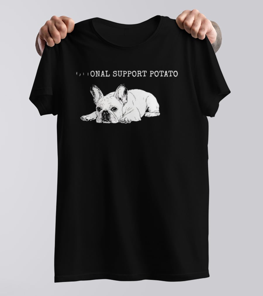 Emotional Support Potato French Bulldog Dog Lovers Humor T-Shirt