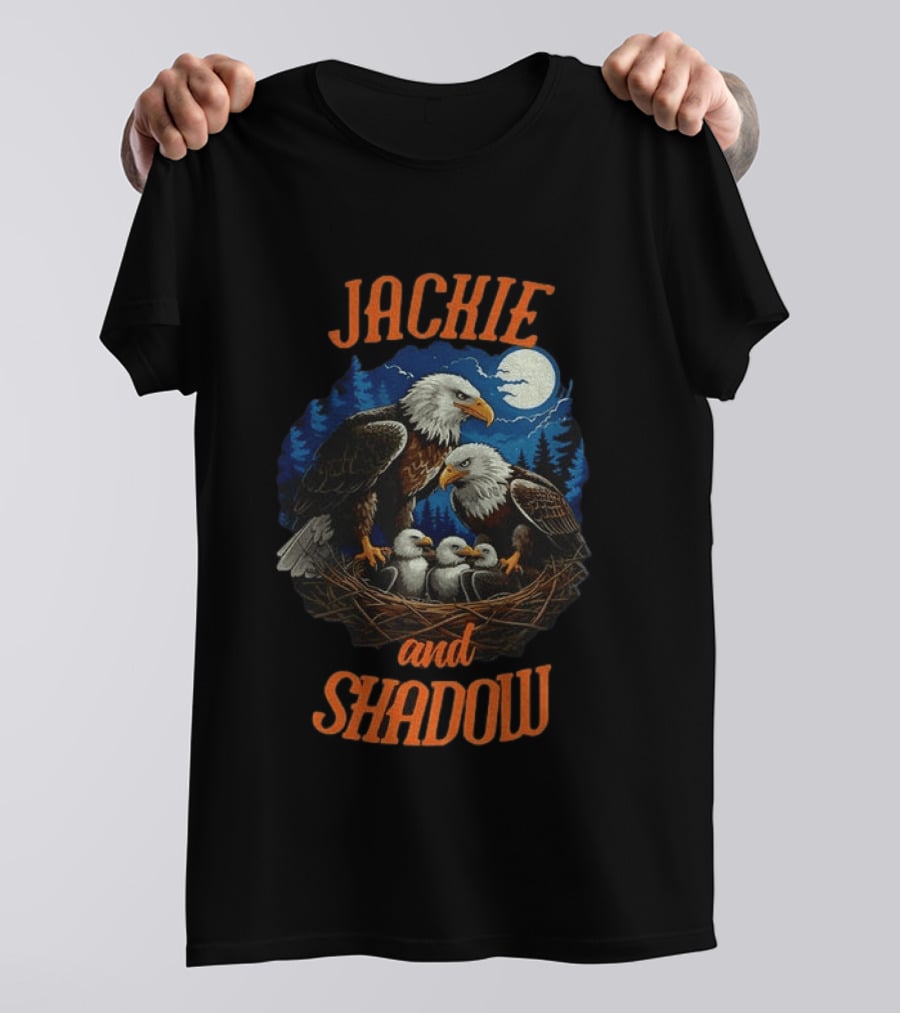 Jackie And Shadow Bald Eagles Together In Nest Under Moonlight 2012 2026 T-Shirt