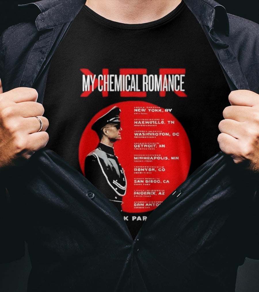 My Chemical Romance The Black Parade 2026 Tour Cities T-Shirt
