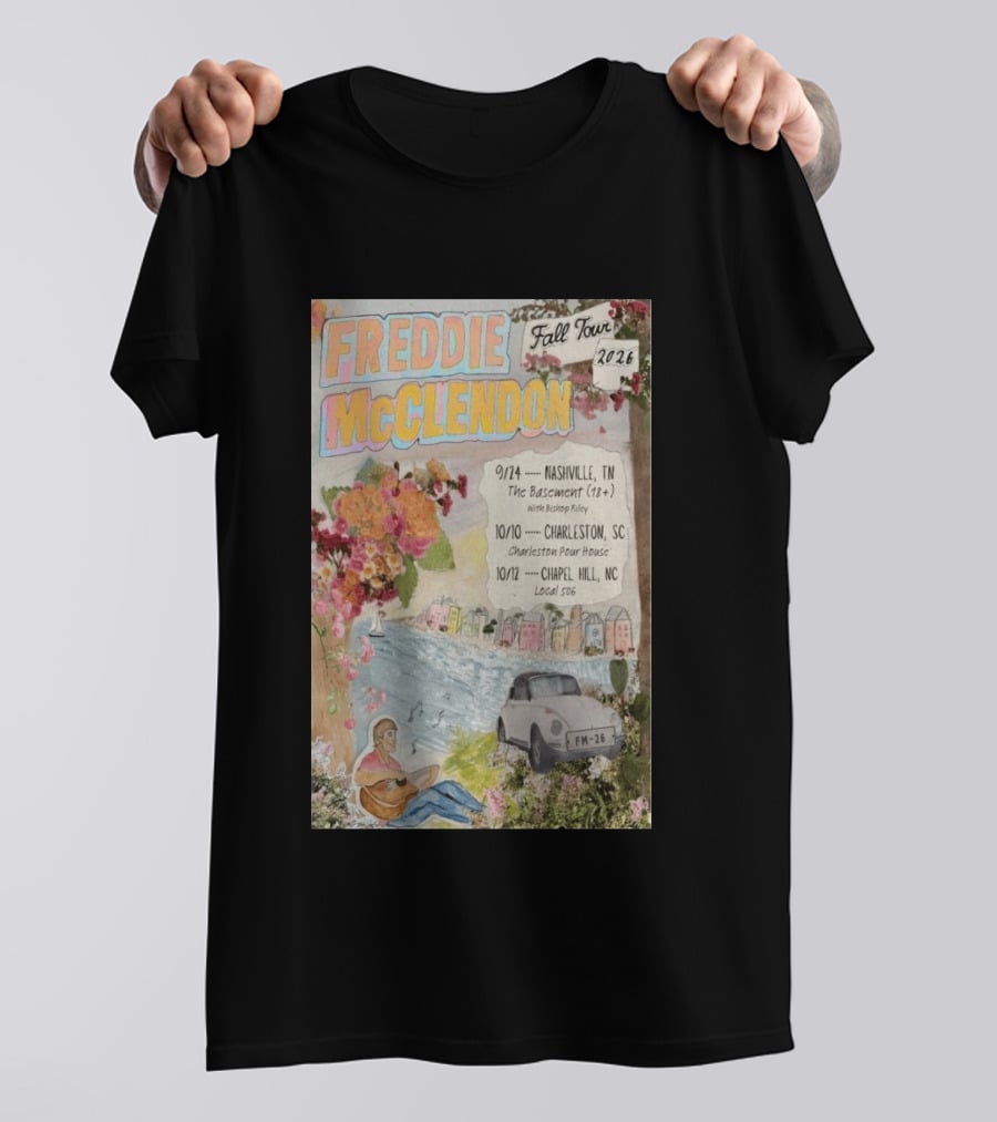 Freddie McClendon Fall Tour 2026 Nashville The Basement Concert T-Shirt