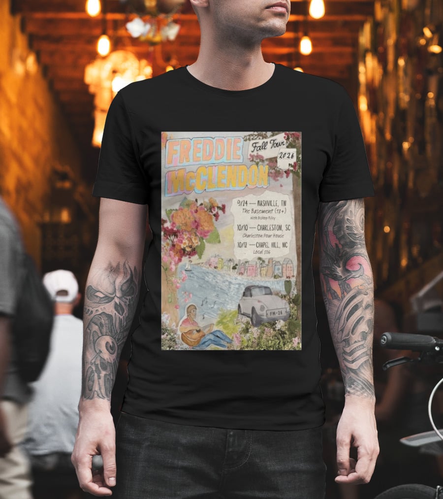 Freddie McClendon Fall Tour 2026 Nashville The Basement Concert T-Shirt