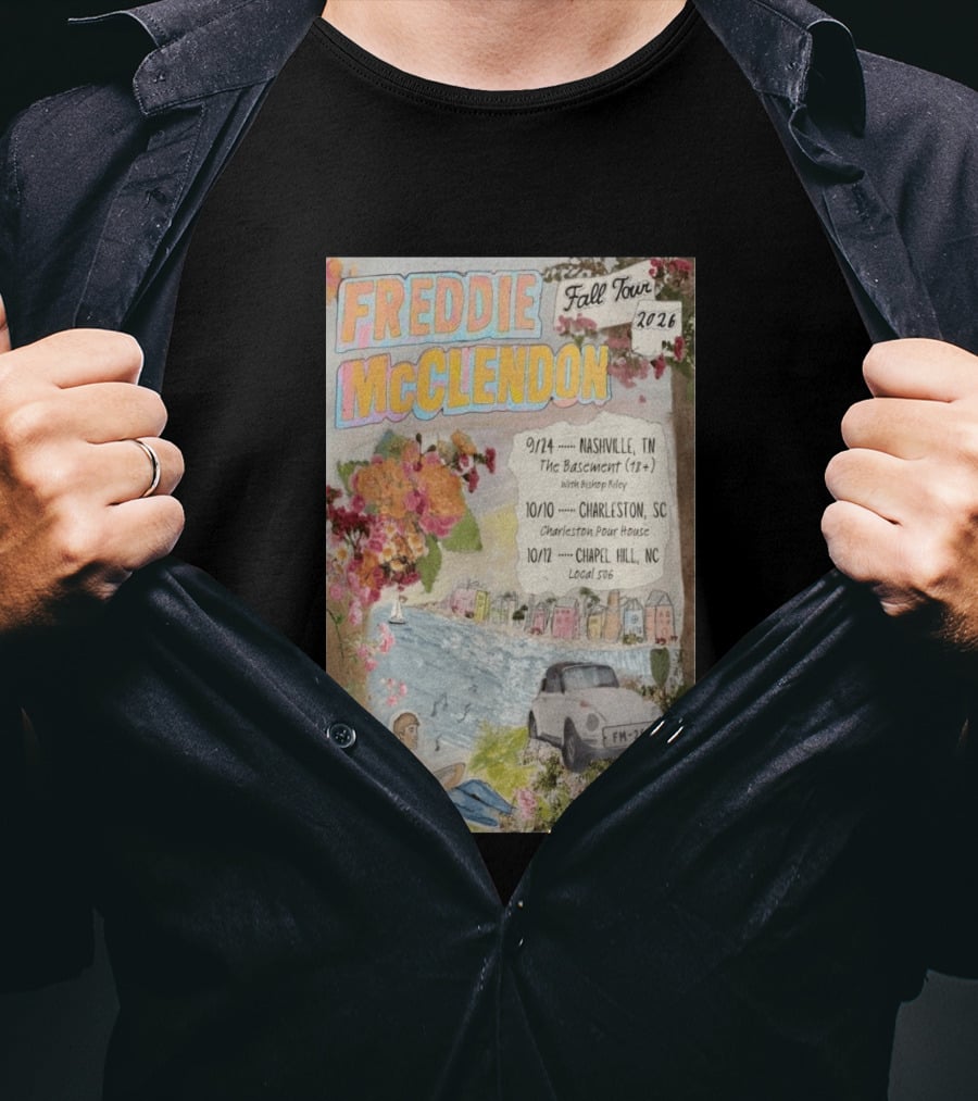 Freddie McClendon Fall Tour 2026 Nashville The Basement Concert T-Shirt