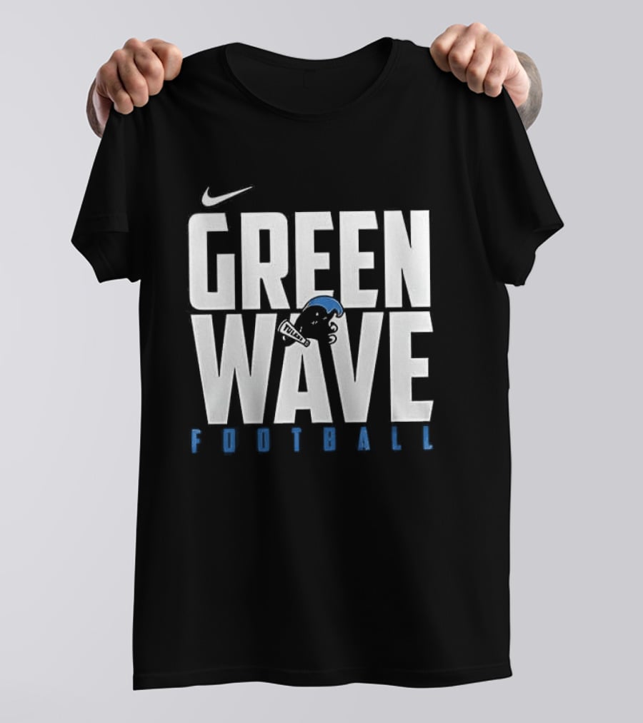 Nike Green Wave Football Tulane T-Shirt