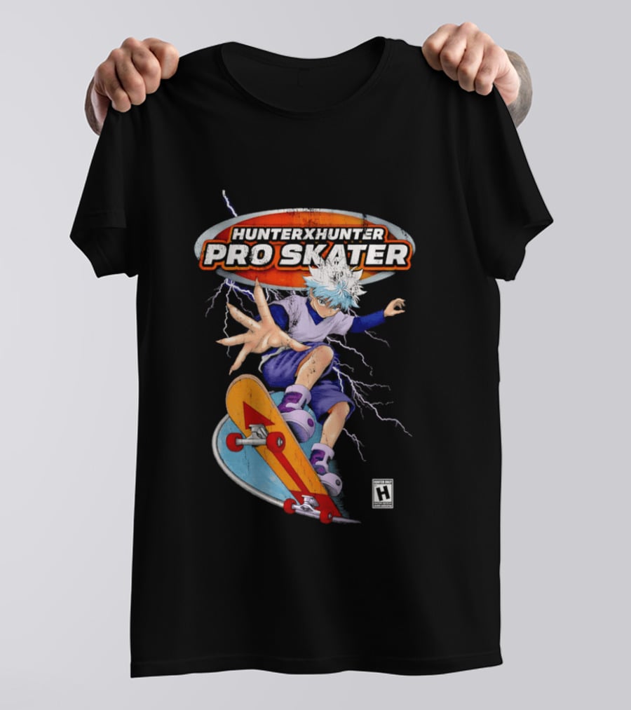 Hunter X Hunter Pro Skater Killua Zoldyck Lightning Skateboard T-Shirt