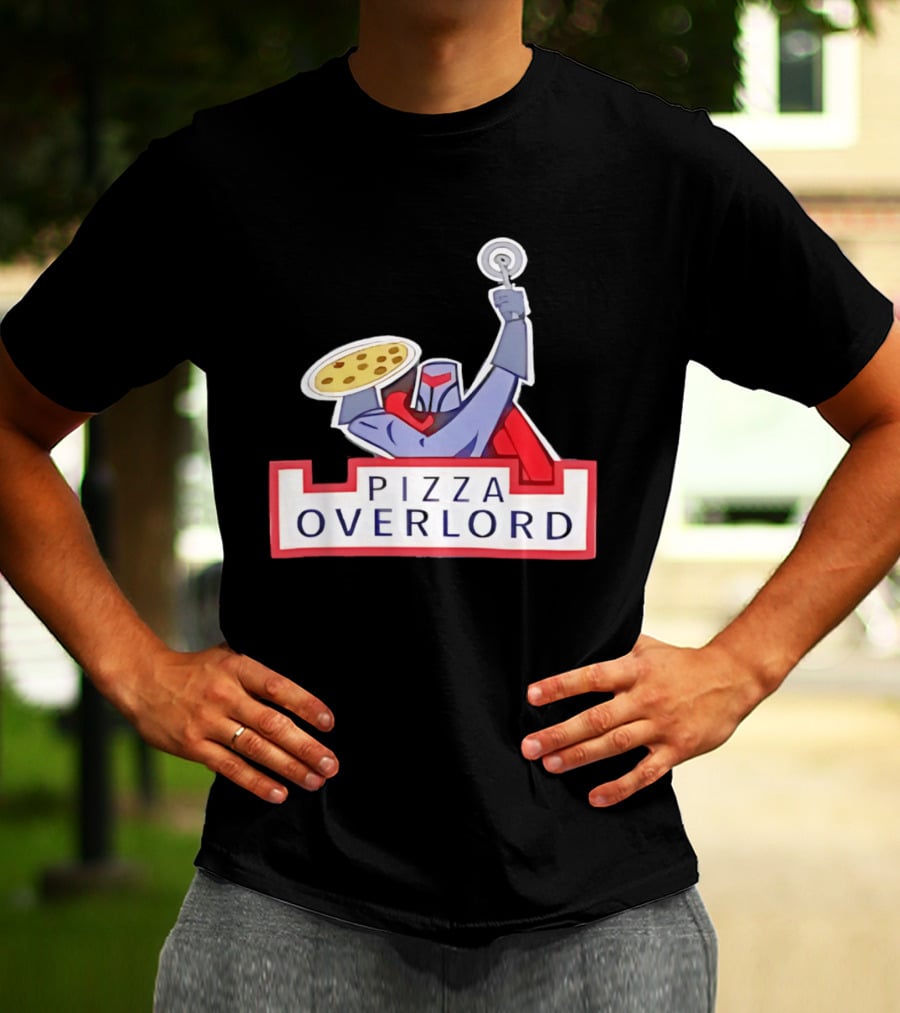 Pizza Overlord Knight With Pizza Slice And Cutter T-Shirt